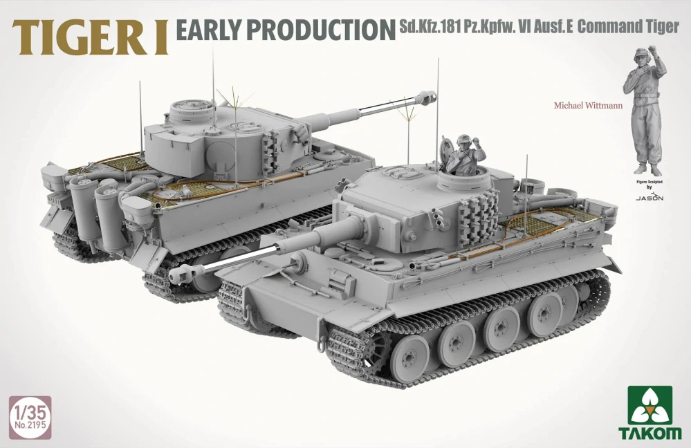 Takom TIGER I² early production Box & 1:16 Wittmann 1/35