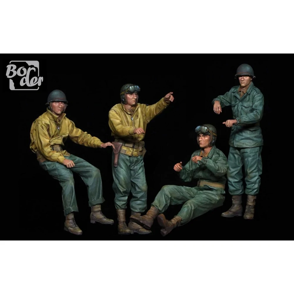 Border Model WW II U.S Tank Crew (4 resin figures) 1/35
