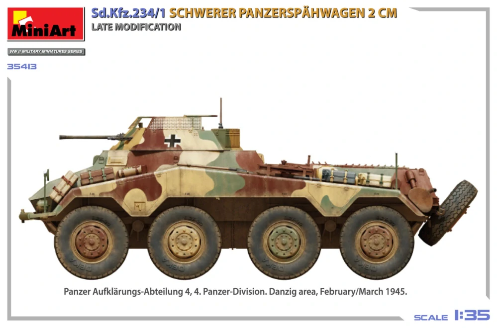 MiniArt Sd.Kfz.234/1 Schwerer Panzerspähwagen (2 cm) Late Mod 1/35