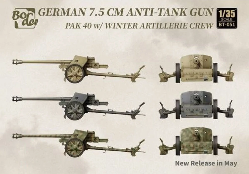 Border Model German 7,5cm Pak40 AT gun 1/35