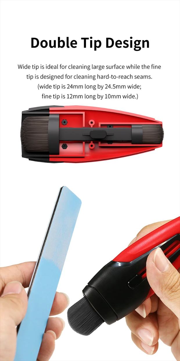DSPIAE Retractable Dust Brush (Double Head) / Protiprachový štětec na čištění modelů - oboustraný