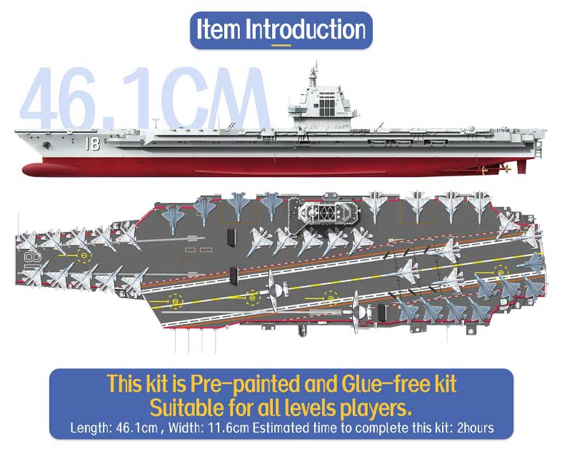 Magic Factory PLAN Type 003 Aircraft Carrier CV-18 Fujian 1/700