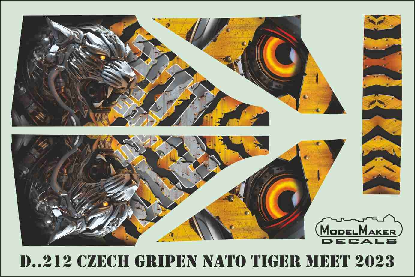 Model Maker Decals Czech Gripen NATO Tiger Meet 2023 - decal set (ČR) 1/48