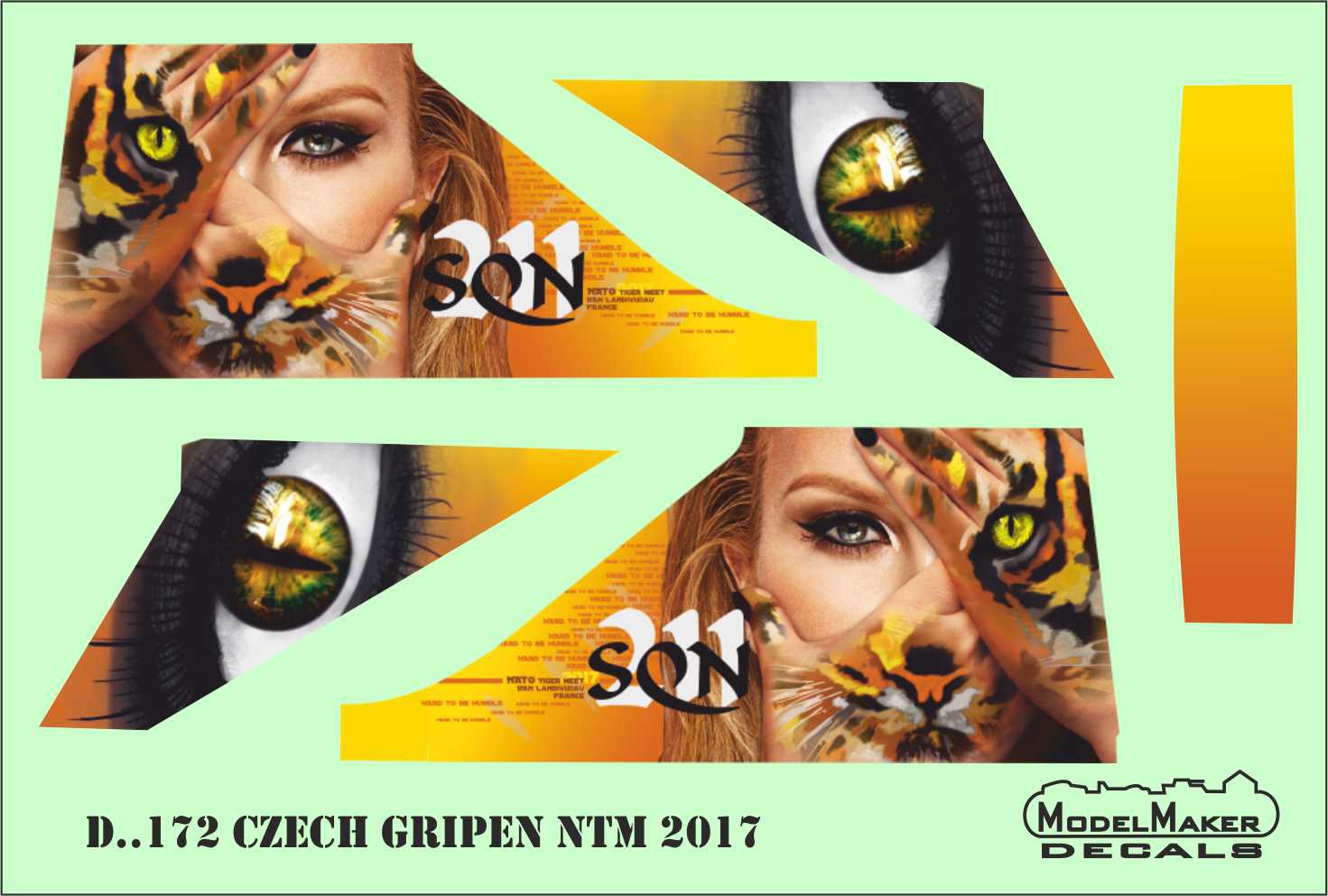 Model Maker Decals Czech Gripen Nato Tiger Meet 2017 - decal set (ČR) 1/48