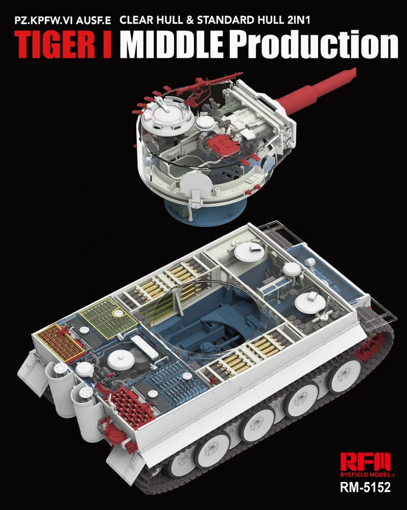 RFM Tiger I Mid-Production Transparent Turret with FULL INTERIOR 1/35