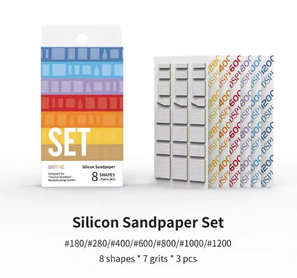 DSPIAE SS-ESS Silicon Sandpaper Set 180-1200 Grit / Set náhradních brusných silikonových destiček pro ES-A a ES-A PRO