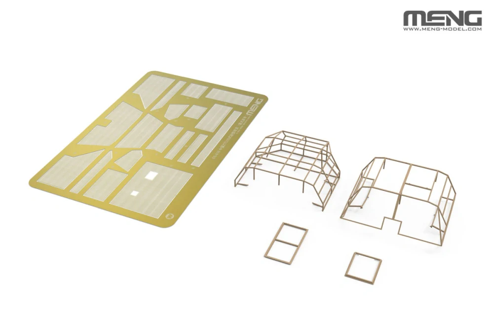 MENG ZTQ15 Light Tank w/Cage Armor (incl. 3D printed cage frame, PE grilles, camouflage decals) 1/35