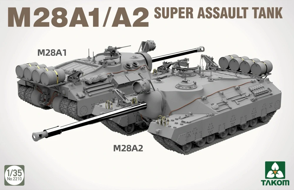 Takom T28² Box - T28 + M28A1/A2 + Modelling Guide 1/35