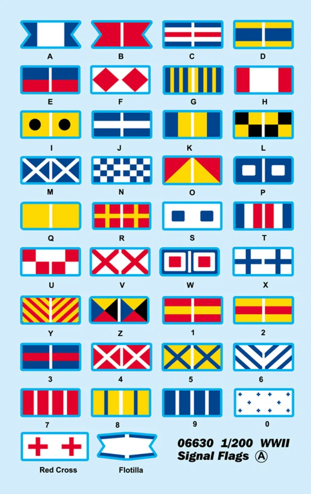 Trumpeter WWII Signal Flags 1/200