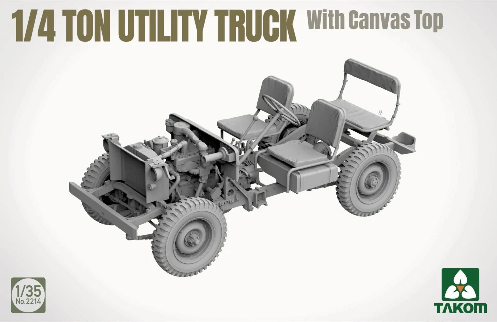 Takom 1/4 ton Utility Truck (Jeep) with canvas top (Jeep) 1/35 (Předobjednávka listopad)