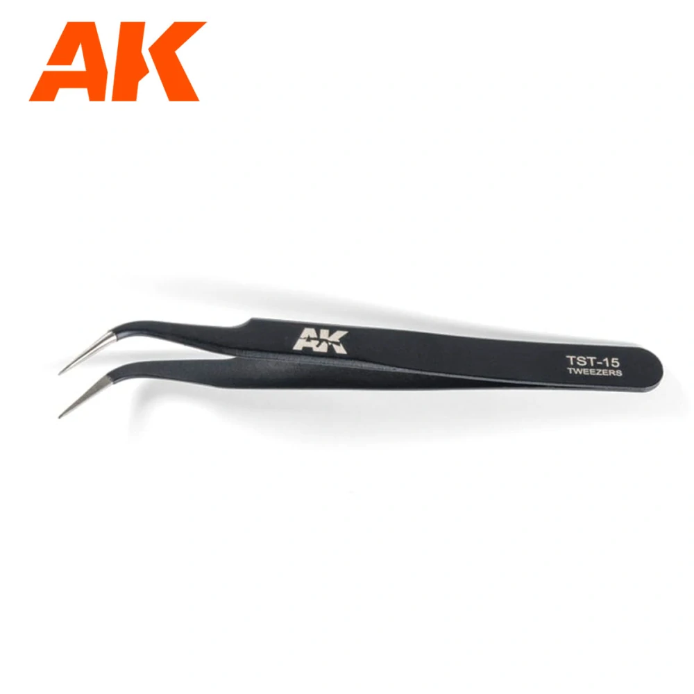 AK Precision Curved Tweezers / Precizní pinzeta špičatá zahnutá