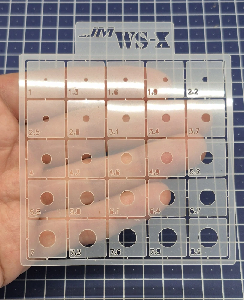 JM Stříkací šablona na kola WS-X (1-8,2mm)