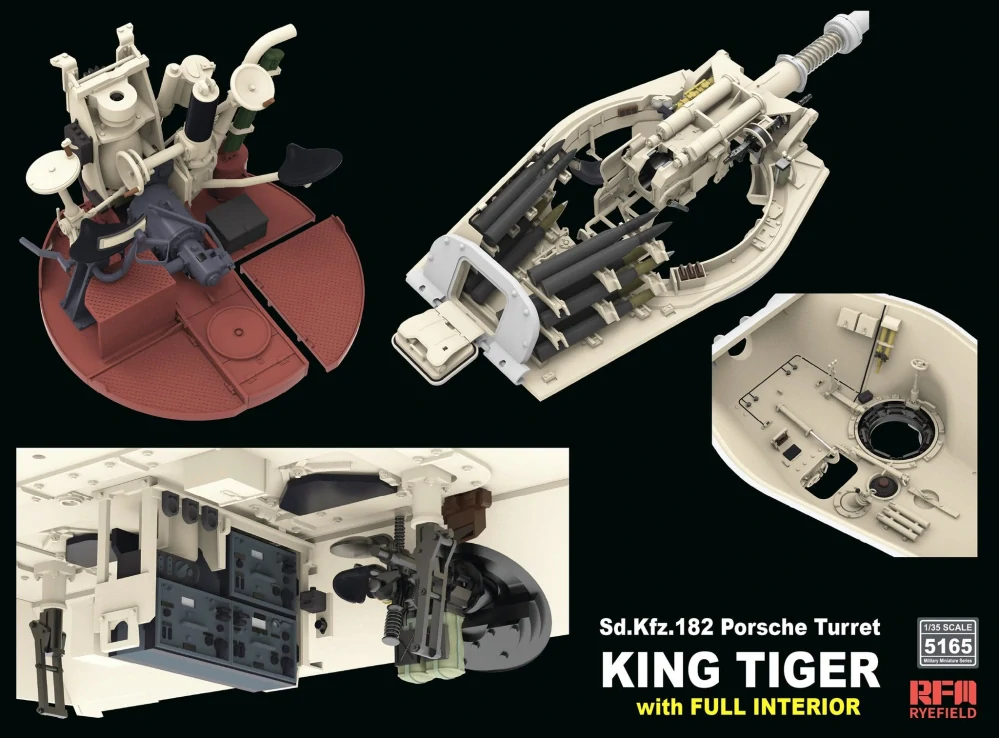 RFM Porsche Turret King Tiger w/INTERIOR & 2T crane 1/35 (Předobjednávka listopad)