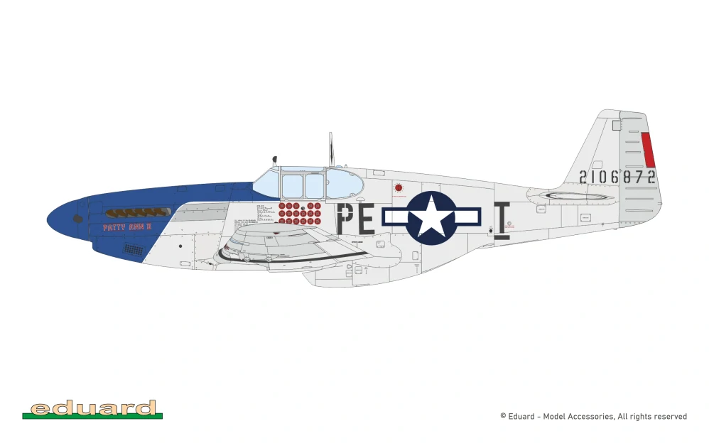 Eduard P-51B/C Mustang Birdcage canopy Hybrid 1/32
