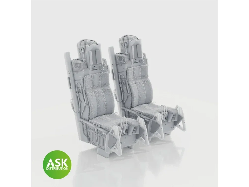ASK ACES II Ejection Seats excluding seat belts (2pcs) - Rec. for F-16I SUFA – GWH kit 1/48