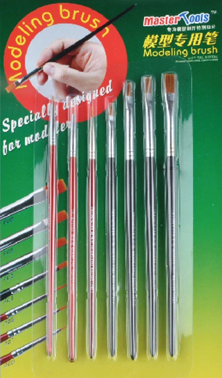 Master Tools Modeling brush set (7pcs) / Sada modelářských štětců 7v1
