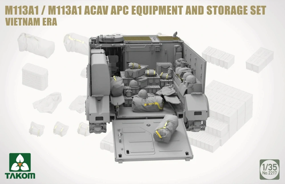 Takom M113A1/M113A1 ACAV APC Equipment+storage set 1/35 (Předobjednávka listopad/prosinec)