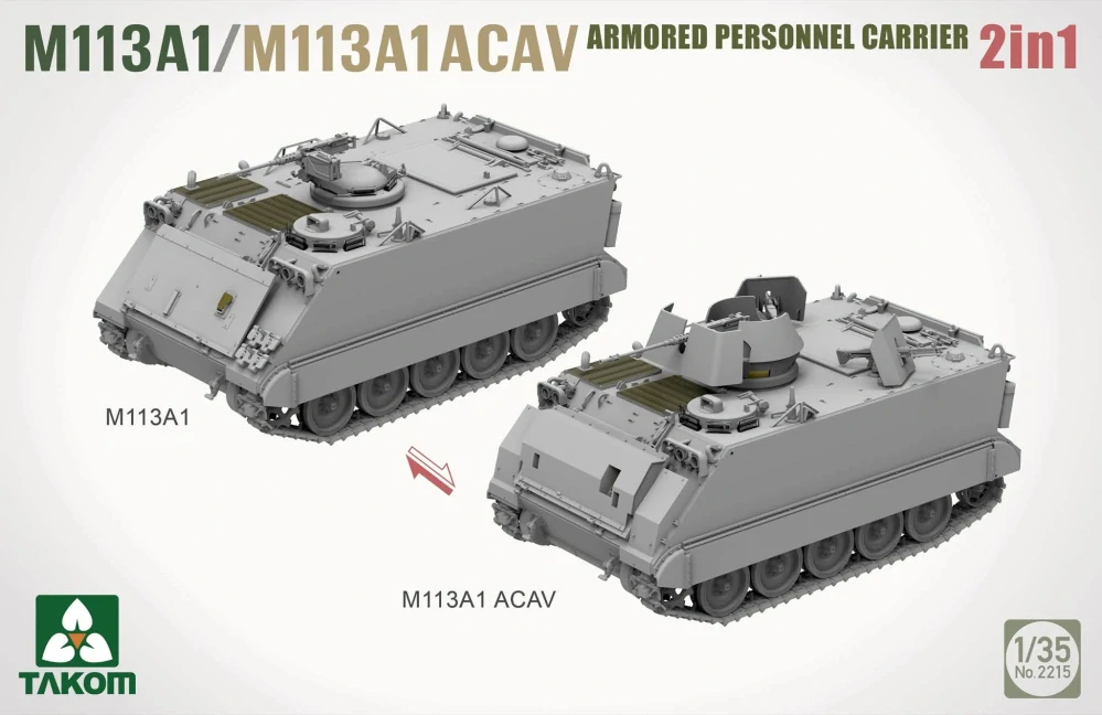 Takom M113A1/M113A1 ACAV (2in1) Arm. Personnel Carrier 1/35 (Předobjednávka listopad/prosinec)