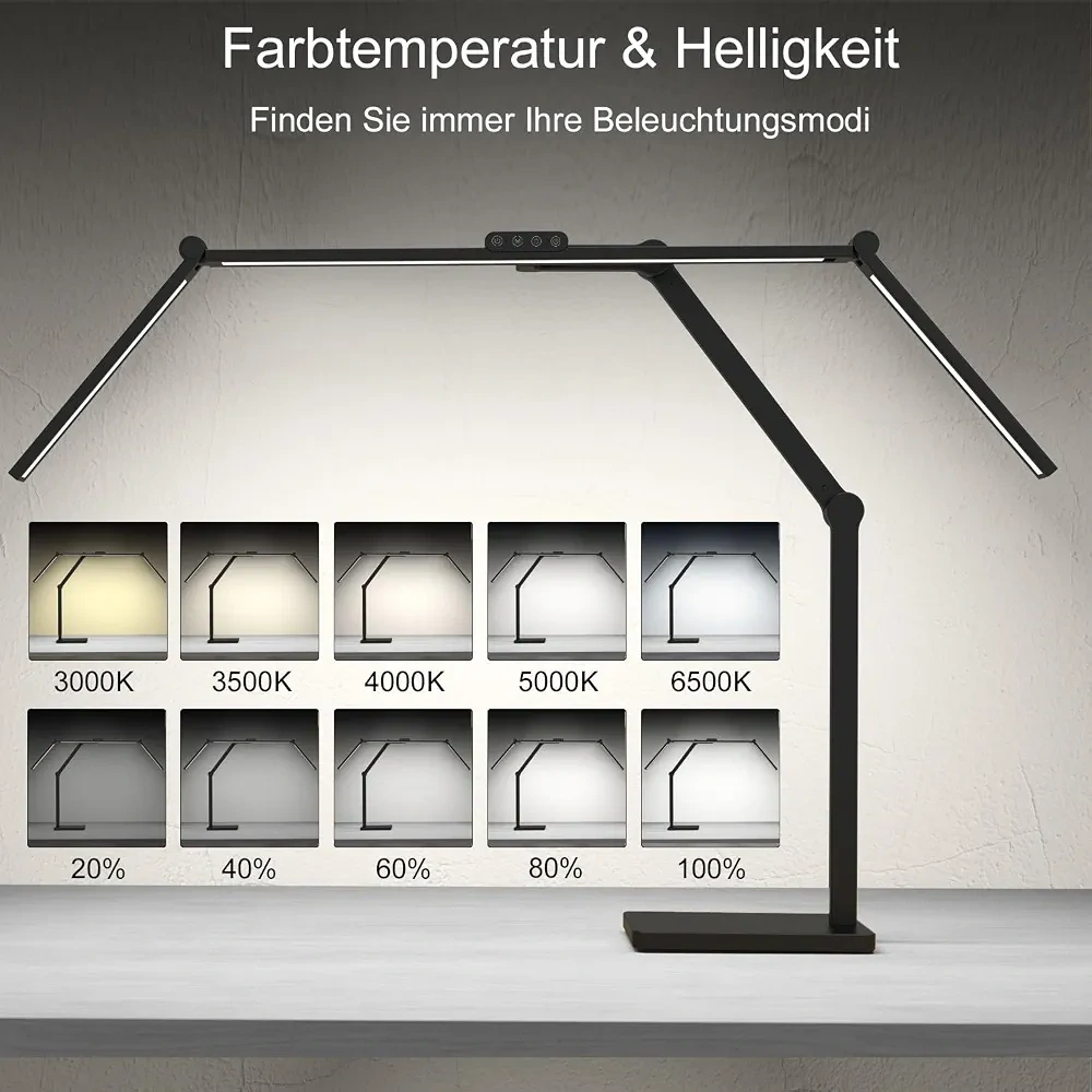 Pracovní LED lampa sklopná se základnou a dálk. ovládáním (stmívatelná) - 36W, 3000lm, 120cm