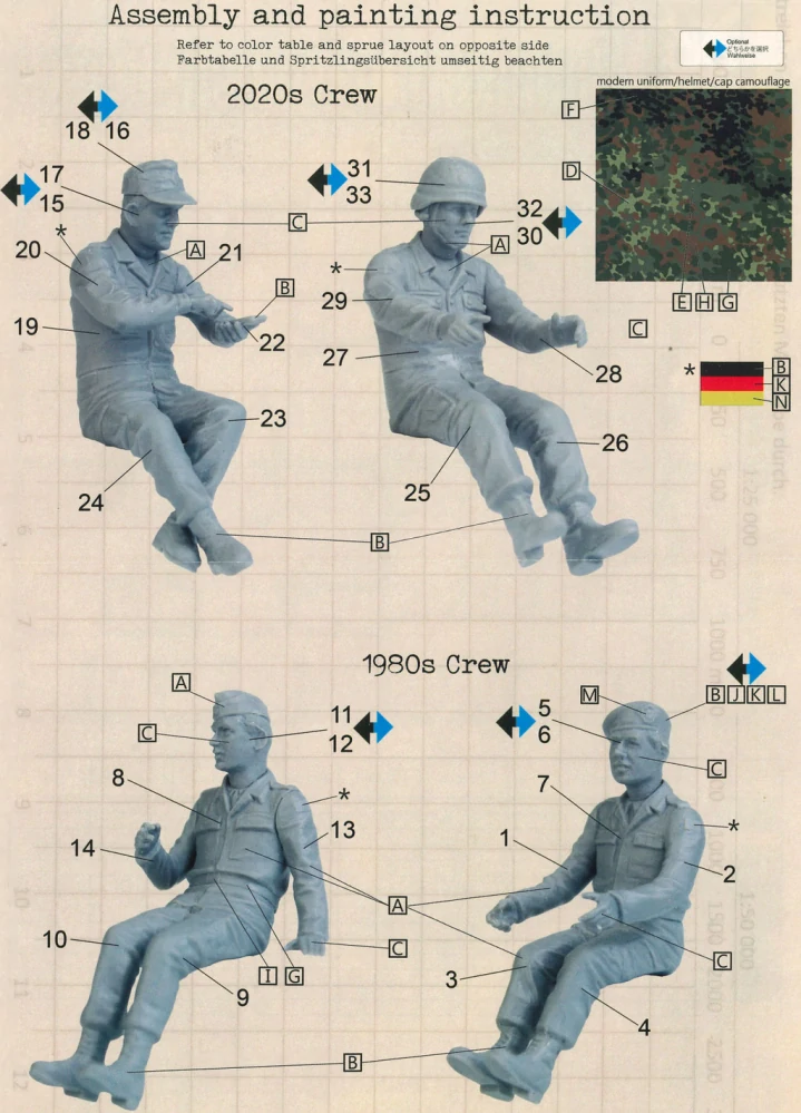 Das Werk Bundeswehr Vehicle Crews 2 in 1 (4 Figures) 1/35