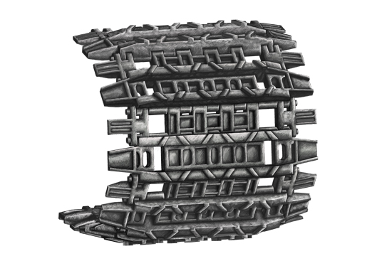 Trumpeter E-100 Track links (Workable) - pohyblivé pásy 1/35