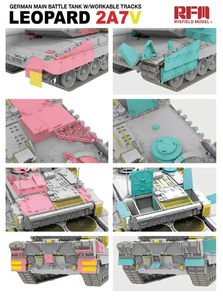 RFM German Main Battle Tank Leopard 2A7V W/Workable Tracks 1/35