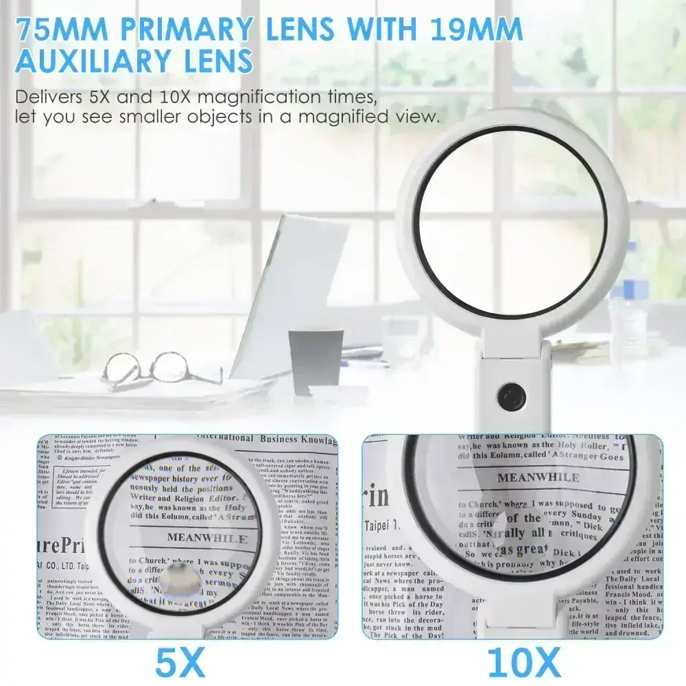 Modelářská Lupa s LED - zvětšení 5x,10x
