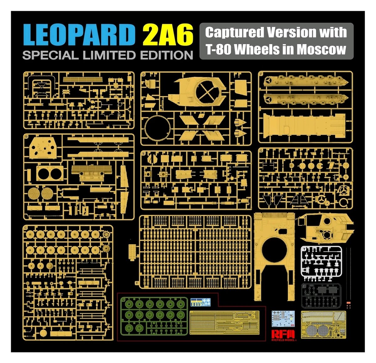 RFM LEOPARD 2A6 Captured Version with T-80 Wheels in Moscow SPECIAL LIMITED EDITION 1/35