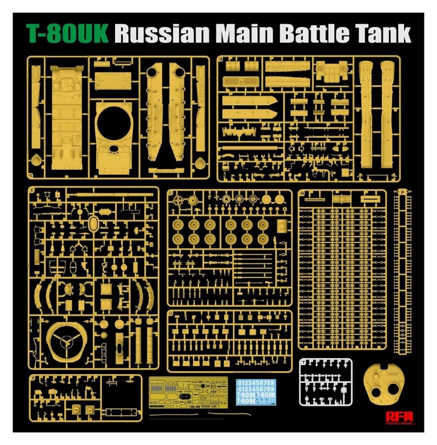 RFM T-80UK Russian Main Battle Tank with workable tracks  1/35