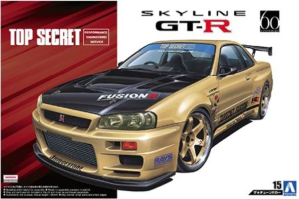 Aoshima Top Secret BNR34 Skyline GT-R '02 (Nissan) 1/24