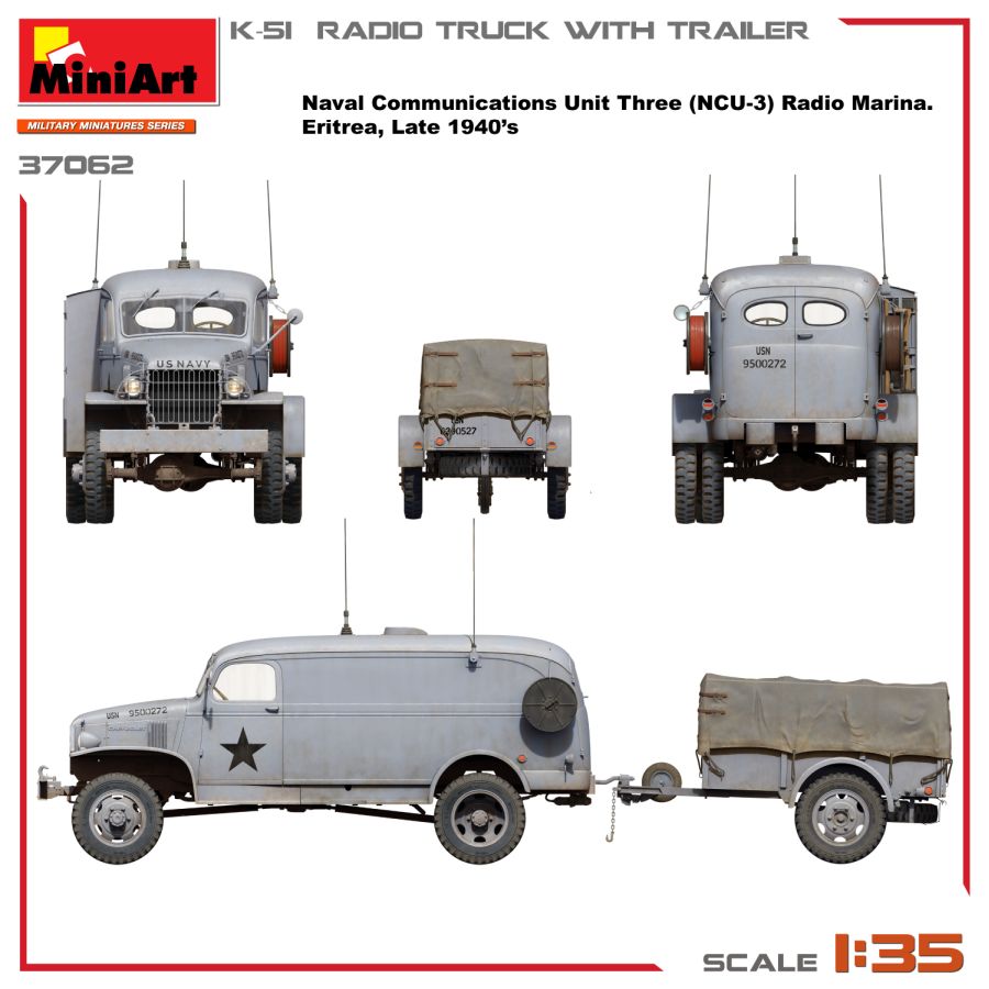 MiniArt K-51 Radio Truck w/ Trailer 1/35