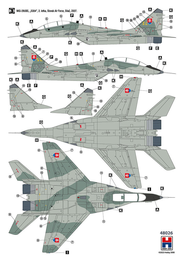 Hobby 2000 MiG-29UB Czech & Slovak Air Force (ČR) 1/48