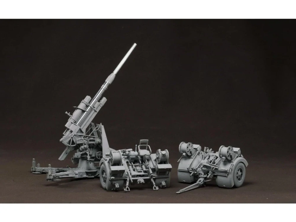 Border Model German 88mm Gun Flak36 w/6 Anti-aircraft Artillery Crew Members Limited (6 Figurek Jason, kovová hlaveň a kovový dárkovy box!) 1/35