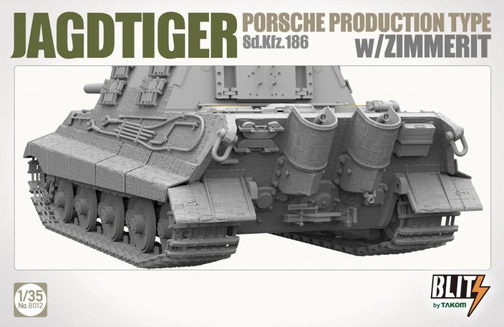 Takom Jagdtiger Porsche Production type Sd.Kfz.186 w/ZIMMERIT 1/35