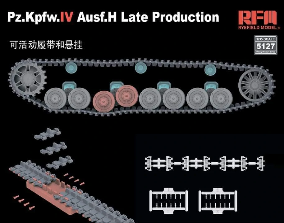 RFM Pz.Kpfw.IV Ausf.H Late Production w/workable tracks 1/35