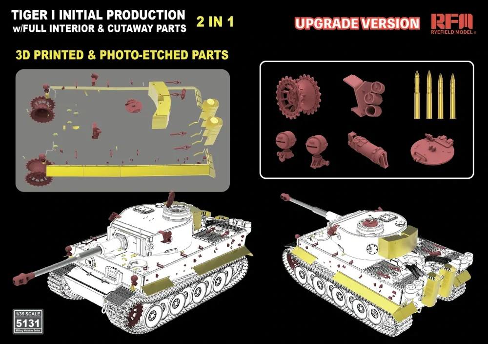 RFM Tiger I Initial production early 1943 W/Full Iinterior (Updated version) 1/35