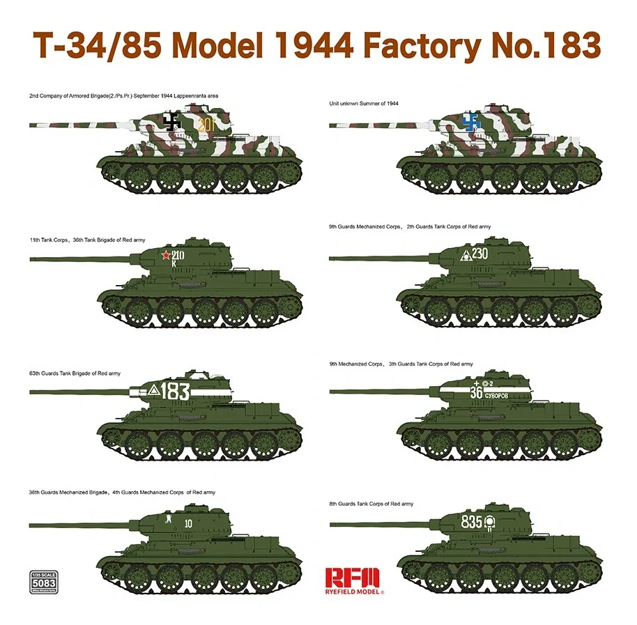 RFM T-34/85 Model 1944 Factory No.183 1/35