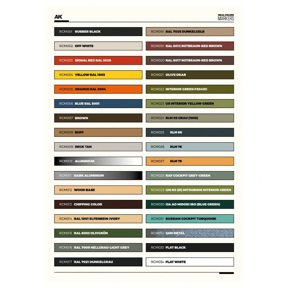 AK Deluxe Case - SPECIAL BOX REAL COLORS MARKERS - 34 units