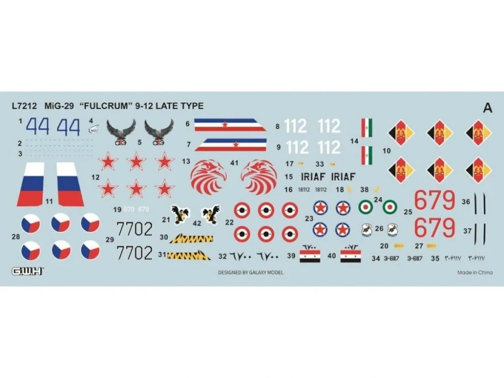 G.W.H MiG-29 Fulcrum-A 9-12 Late Type (ČR!) 1/72