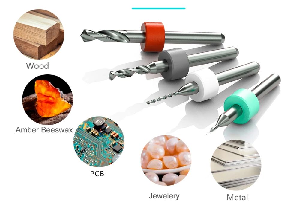 Set jemných vrtáků - 10 v 1 (0,1 - 1mm)