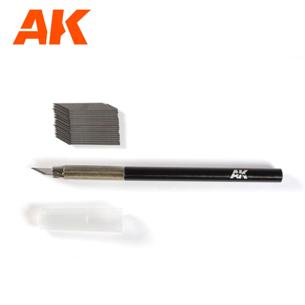 AK Cutter - Cutting tool (+20 Spare Blades) / Modelářský nůž s výměným ostřím + 20ks čepelí