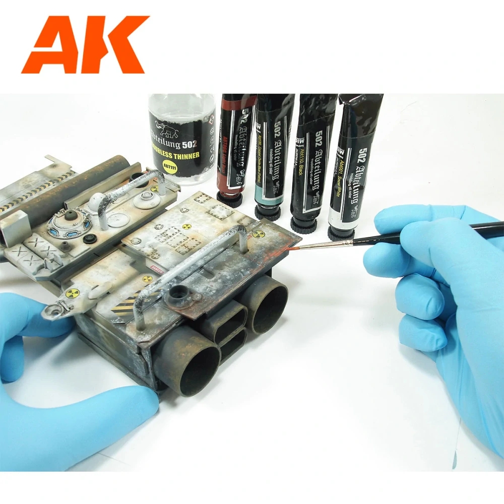 AK Flexible Airbrush Stencil 1/48 - 1/72 / Stříkací patinovací šablona