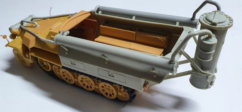 Custom scale Driving School Vehicle Version 2 Wood Gas Equipment for Sd.Kfz.251 Ausf. C/D Conversion Kit 1/35