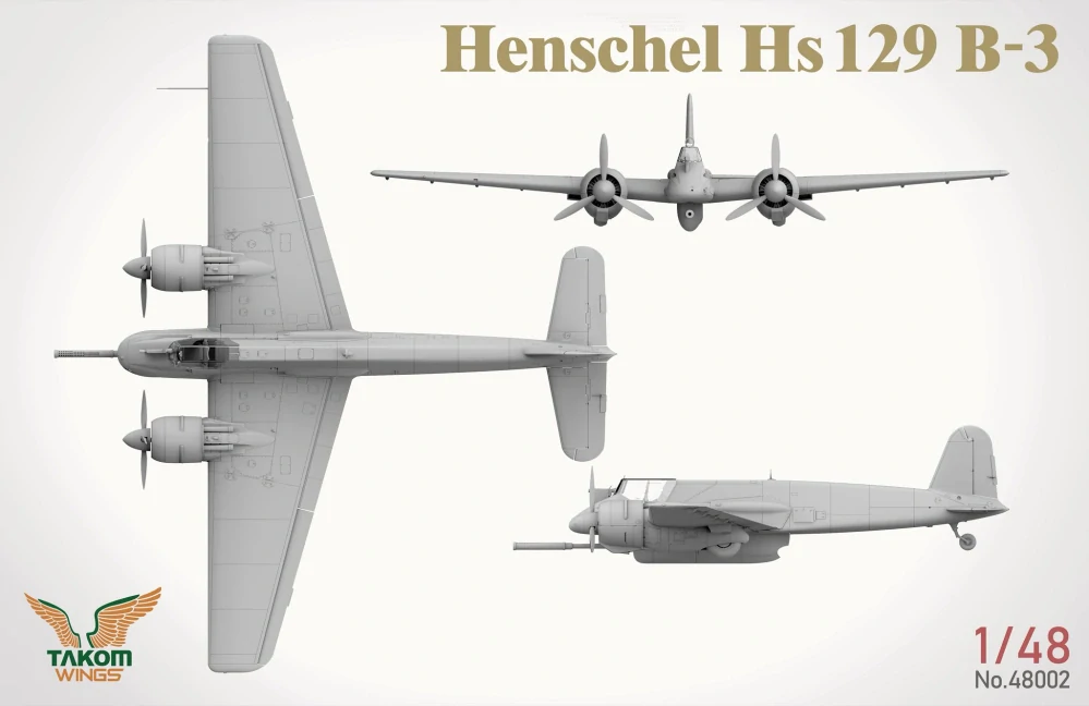 Takom Henschel Hs 129 B-3 with INTERIOR 1/48
