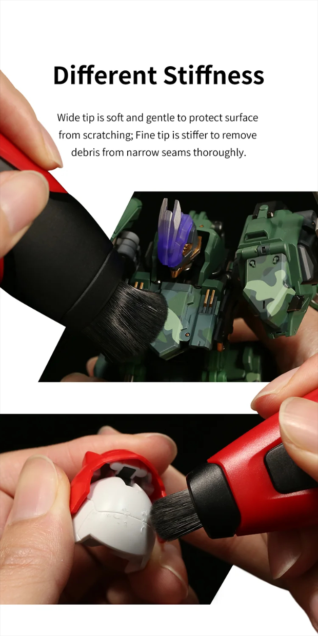 DSPIAE Retractable Dust Brush (Double Head) / Protiprachový štětec na čištění modelů - oboustraný