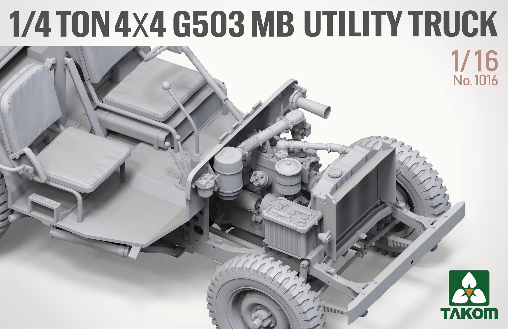 Takom ¼-ton 4×4 G503 MB Utility Truck (Jeep) 1/16
