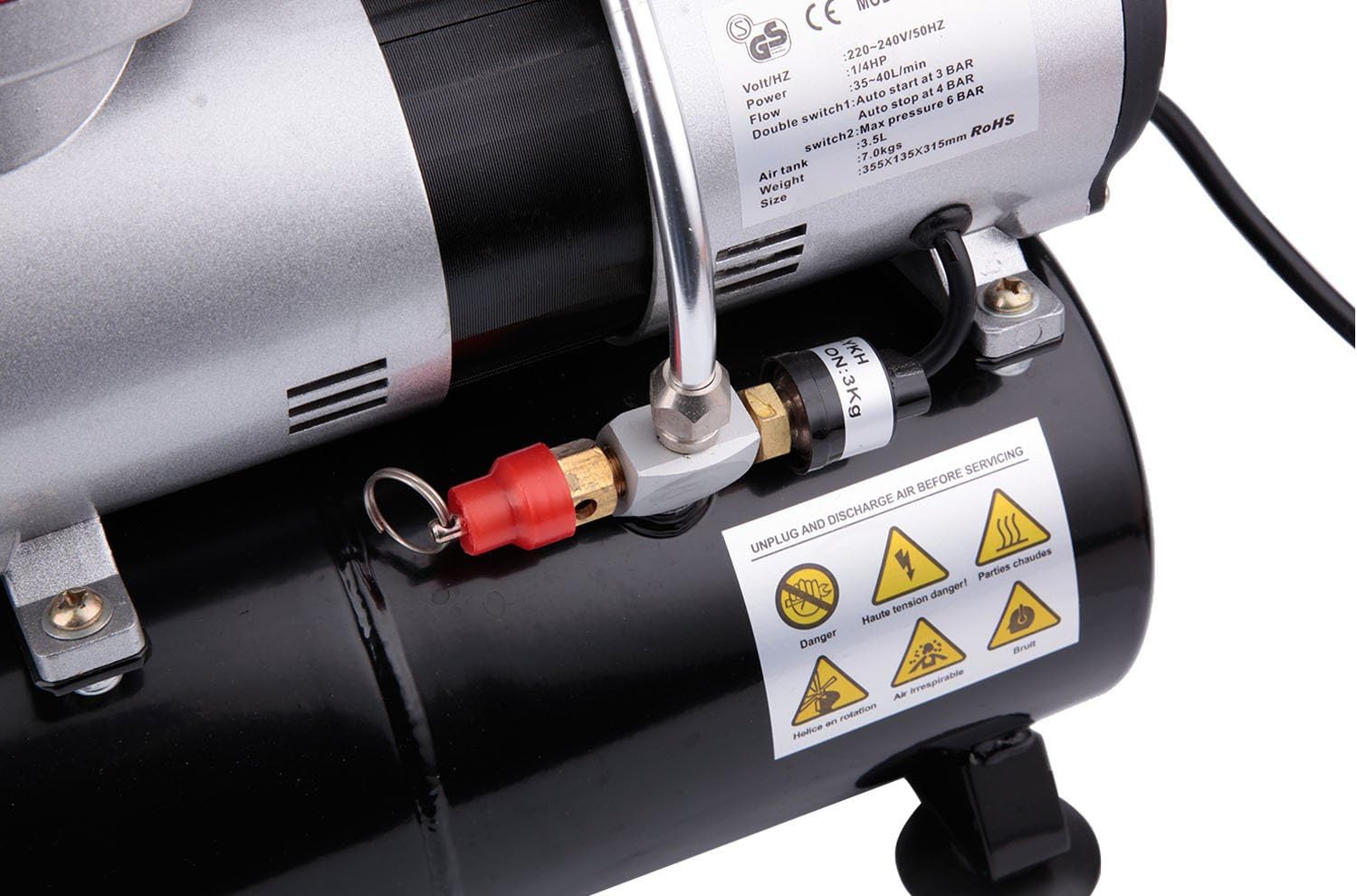 Airbrush kompresor Fengda FD-196 s 3,5l vzdušníkem