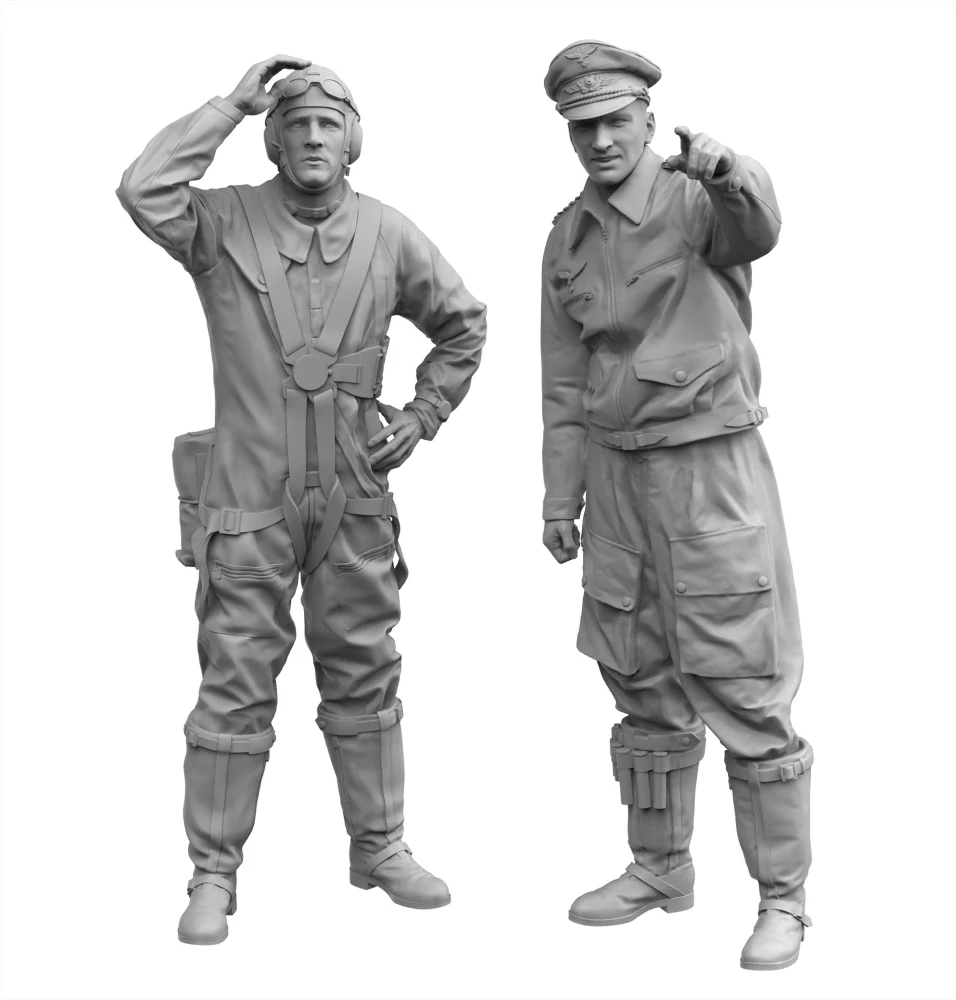 Border Model German Bomber Pilots for He 111, Ground Status (Resin) 1/35