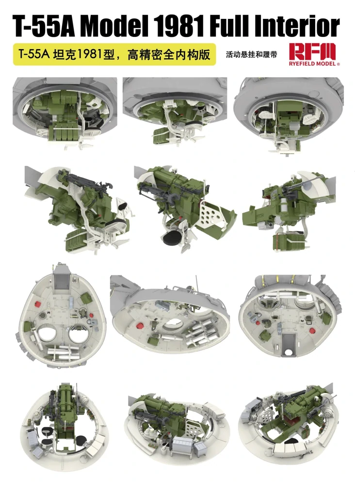 RFM T-55A Model 1981 Full Interior with workable tracks 1/35