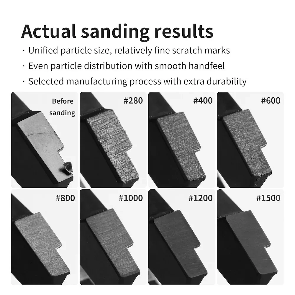 DSPIAE XSP-S01 Composite Adhesive Sandpaper Set (120 pcs + 12 pcs) / Sada samolepících brusných papírů a madel